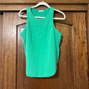 Good American Green Fitted Crop Tank Top